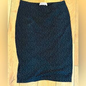 Black Polka Dot Pencil Skirt